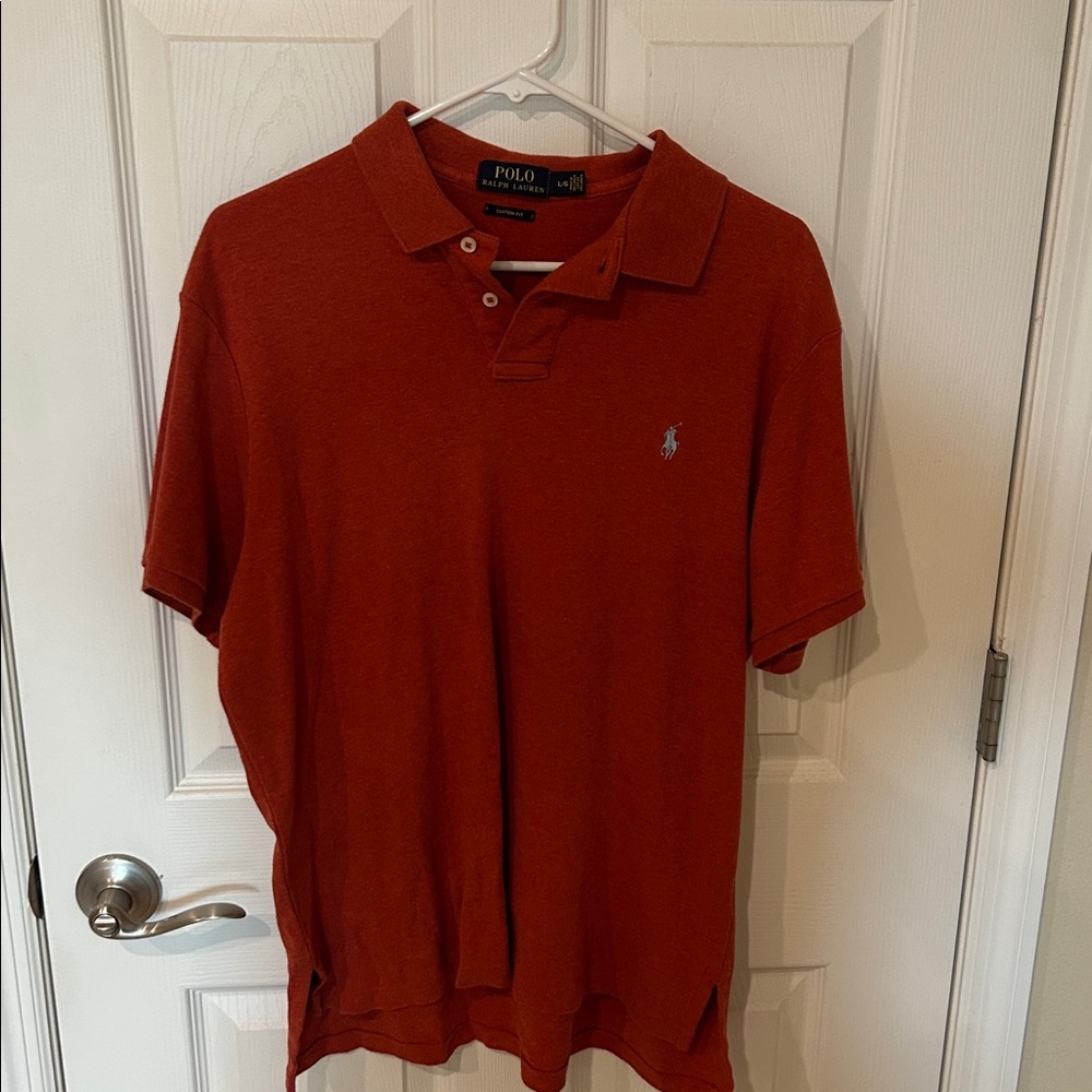 Men’s polo Ralph Lauren Custom Fit burnt Orange Polo